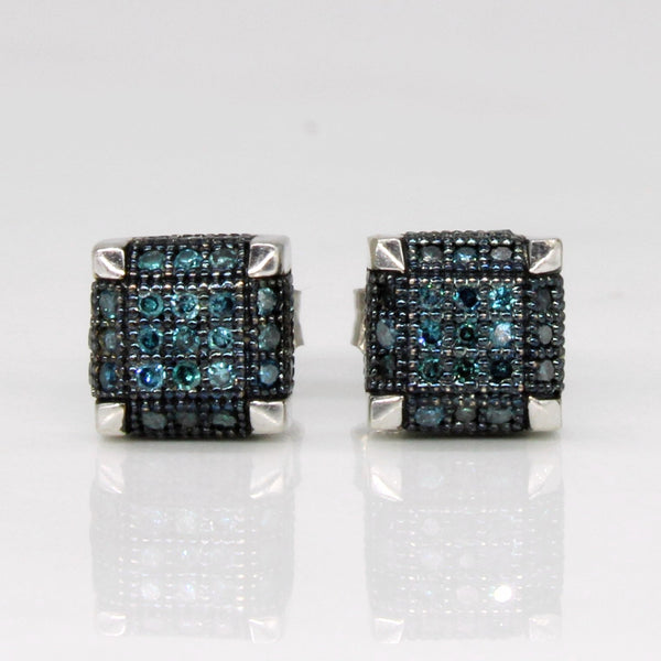 Enhanced Blue Diamond Earrings | 0.13ctw |