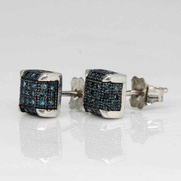 Enhanced Blue Diamond Earrings | 0.13ctw |