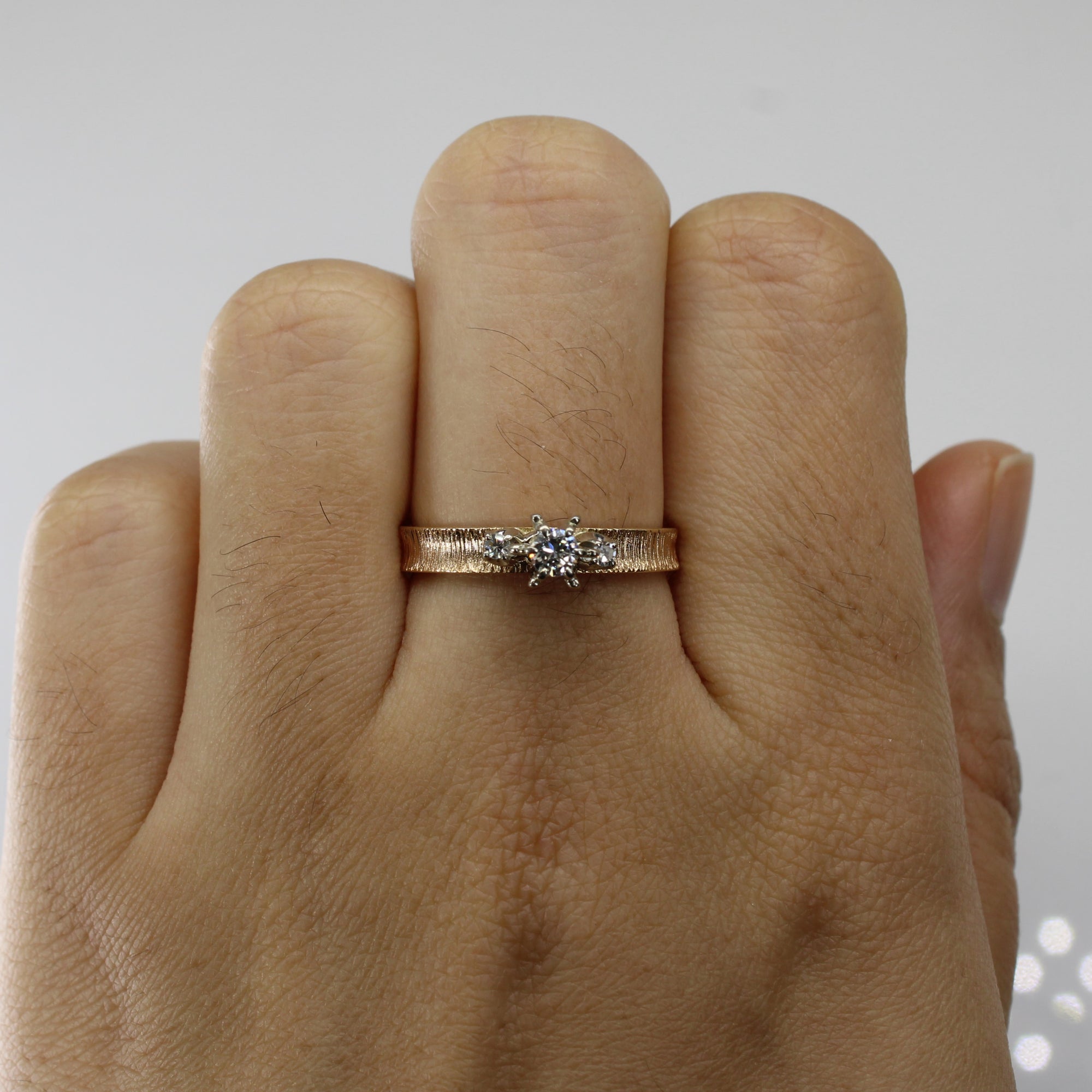 Three Stone Diamond Ring | 0.17ctw | SZ 7.25 |