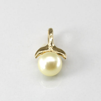 Pearl Fin Gold Pendant