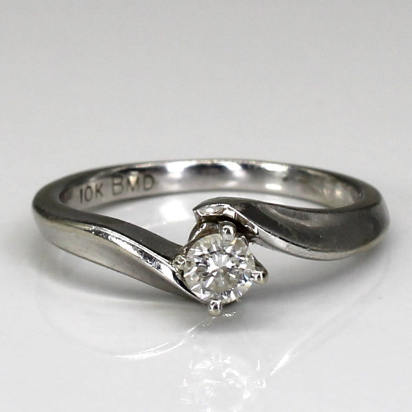 Bypass Solitaire Diamond Ring | 0.18ct | SZ 5 |