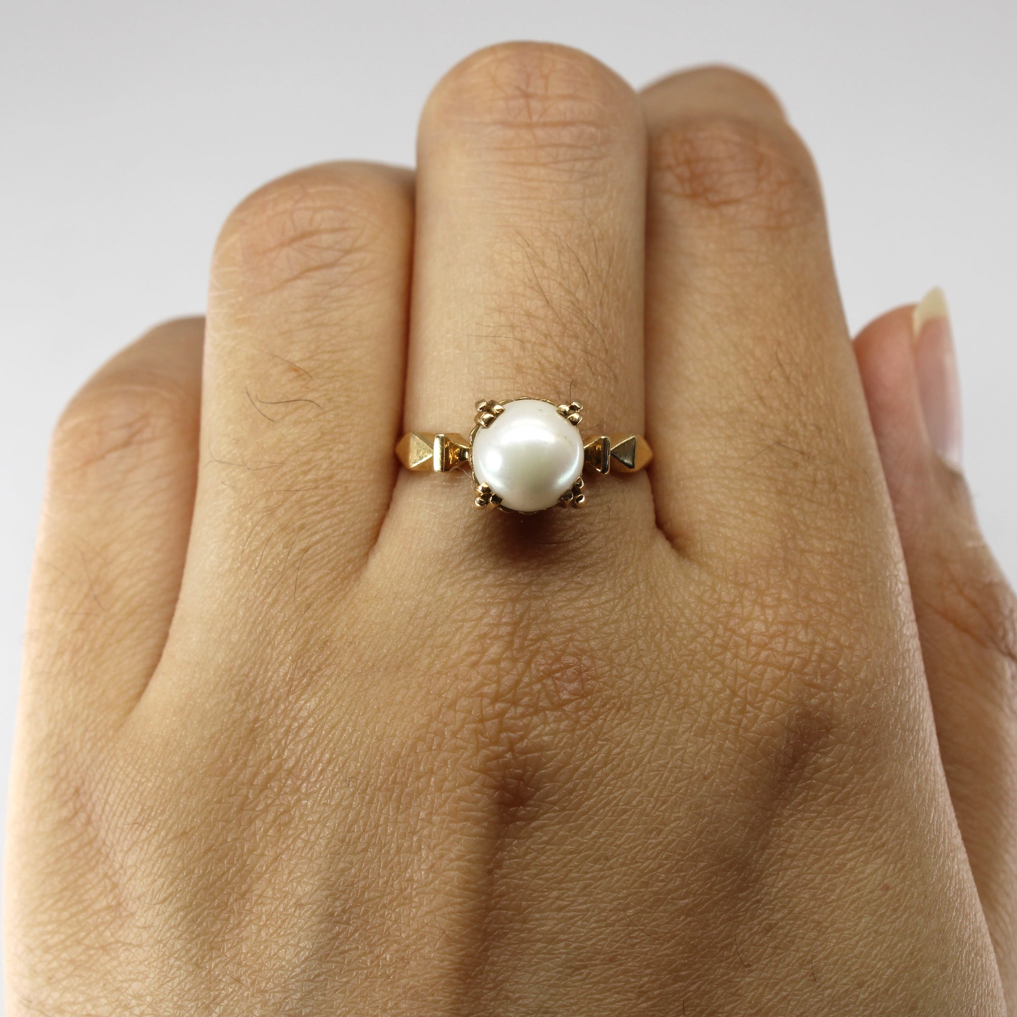 Prong Set Pearl Ring | SZ 8.5 |