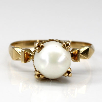 Prong Set Pearl Ring | SZ 8.5 |