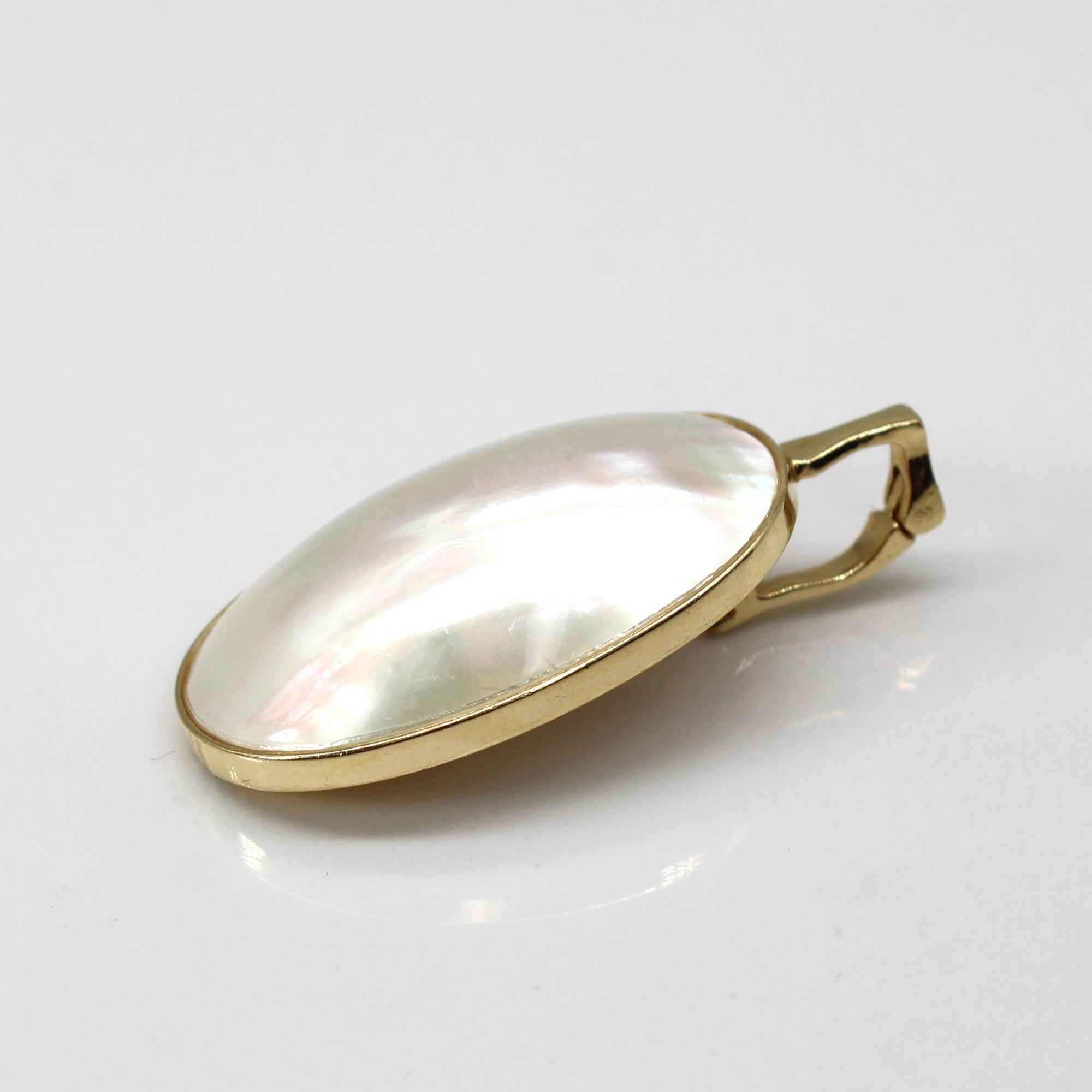 Bezel Set Mabe Pearl Pendant