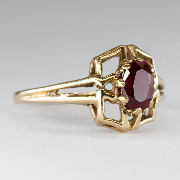 Synthetic Ruby 10K Ring | 0.47ct | SZ 8.5 |