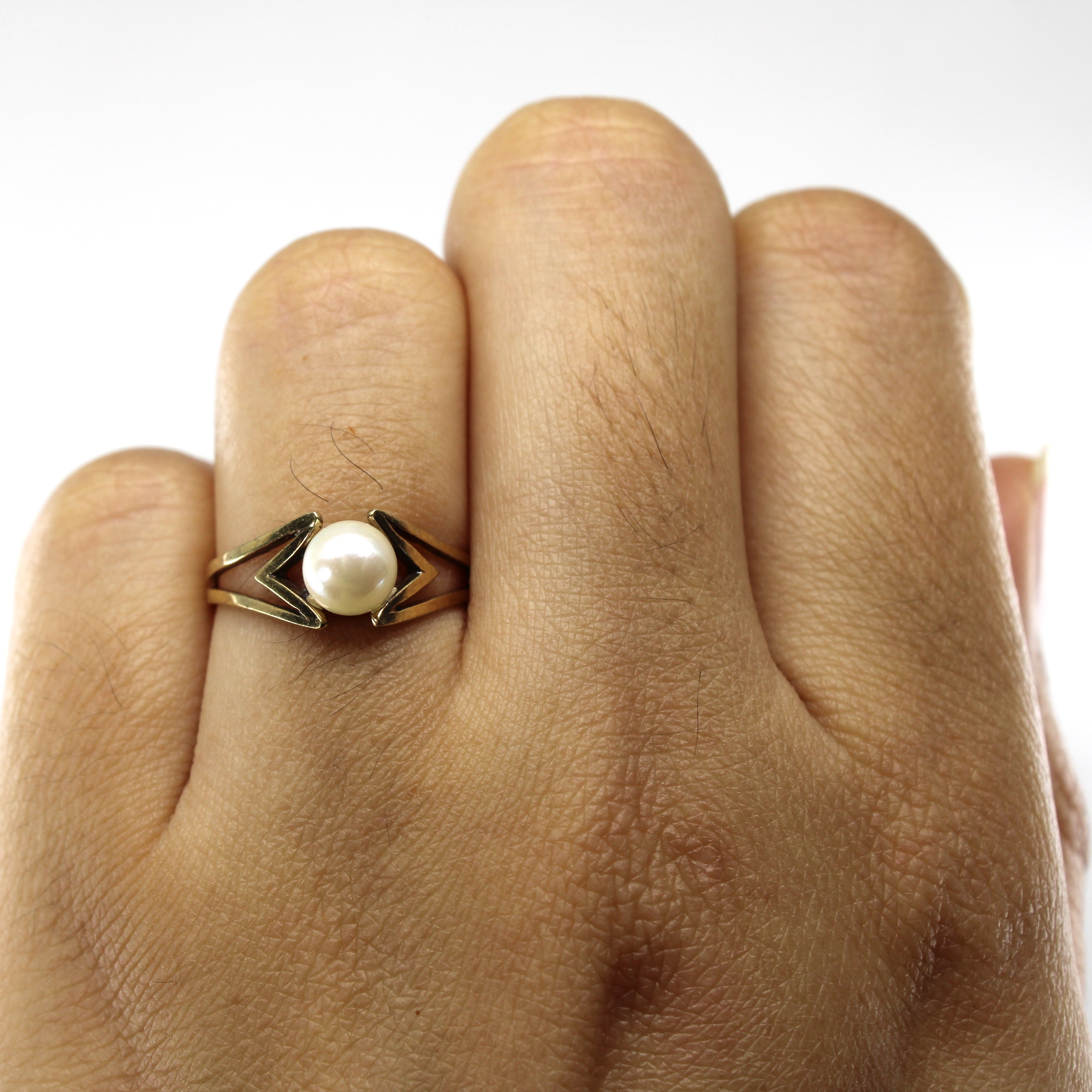 Claw Set Pearl Ring | SZ 5 |