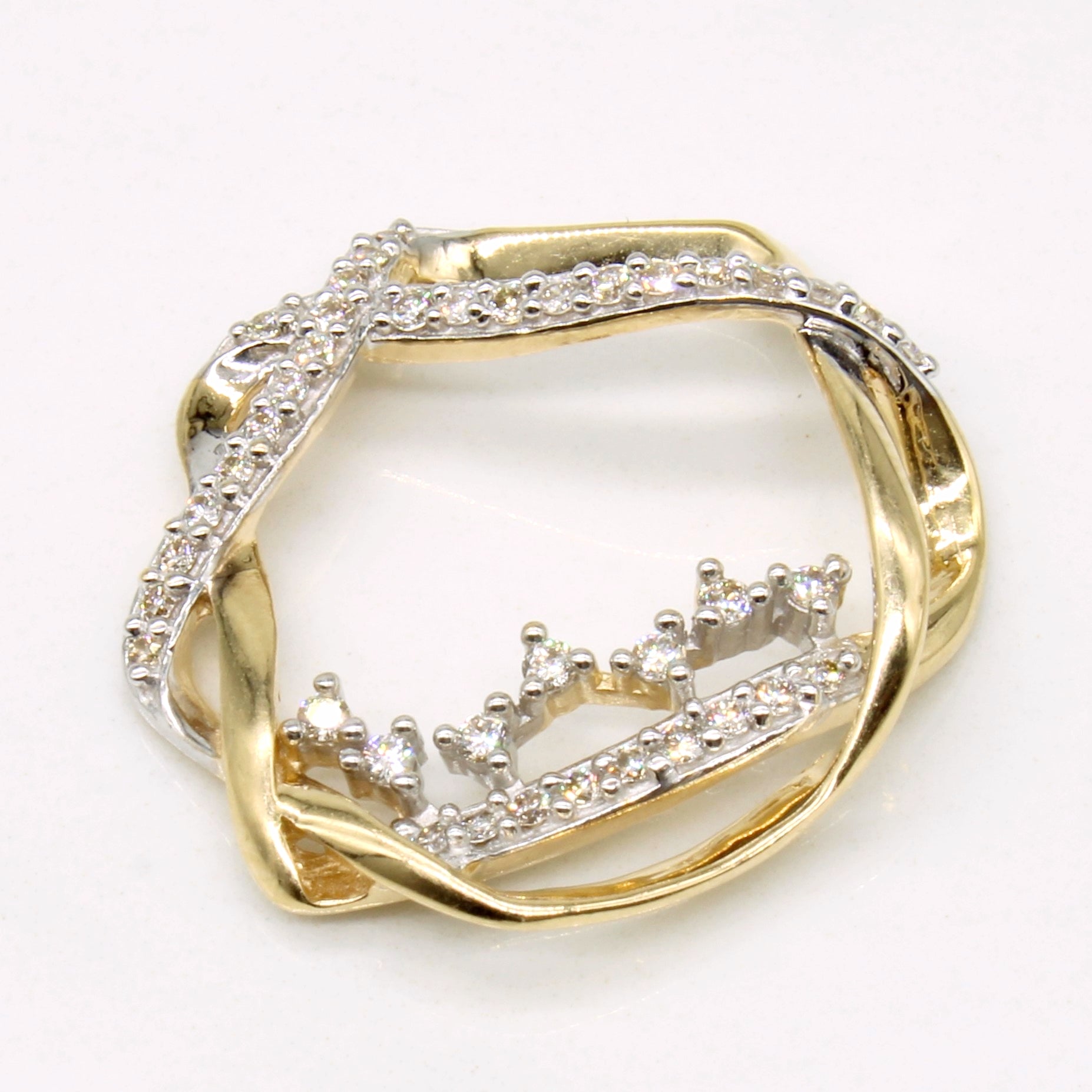 Pendentif abstrait en diamant | 0,20 ct | 