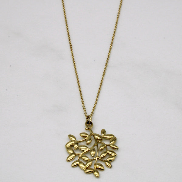 'Tiffany & Co' Branch Pendant & Necklace | 18