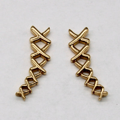 Tiffany & Co' Paloma Picasso Grafitti 18k Rose Gold Earrings