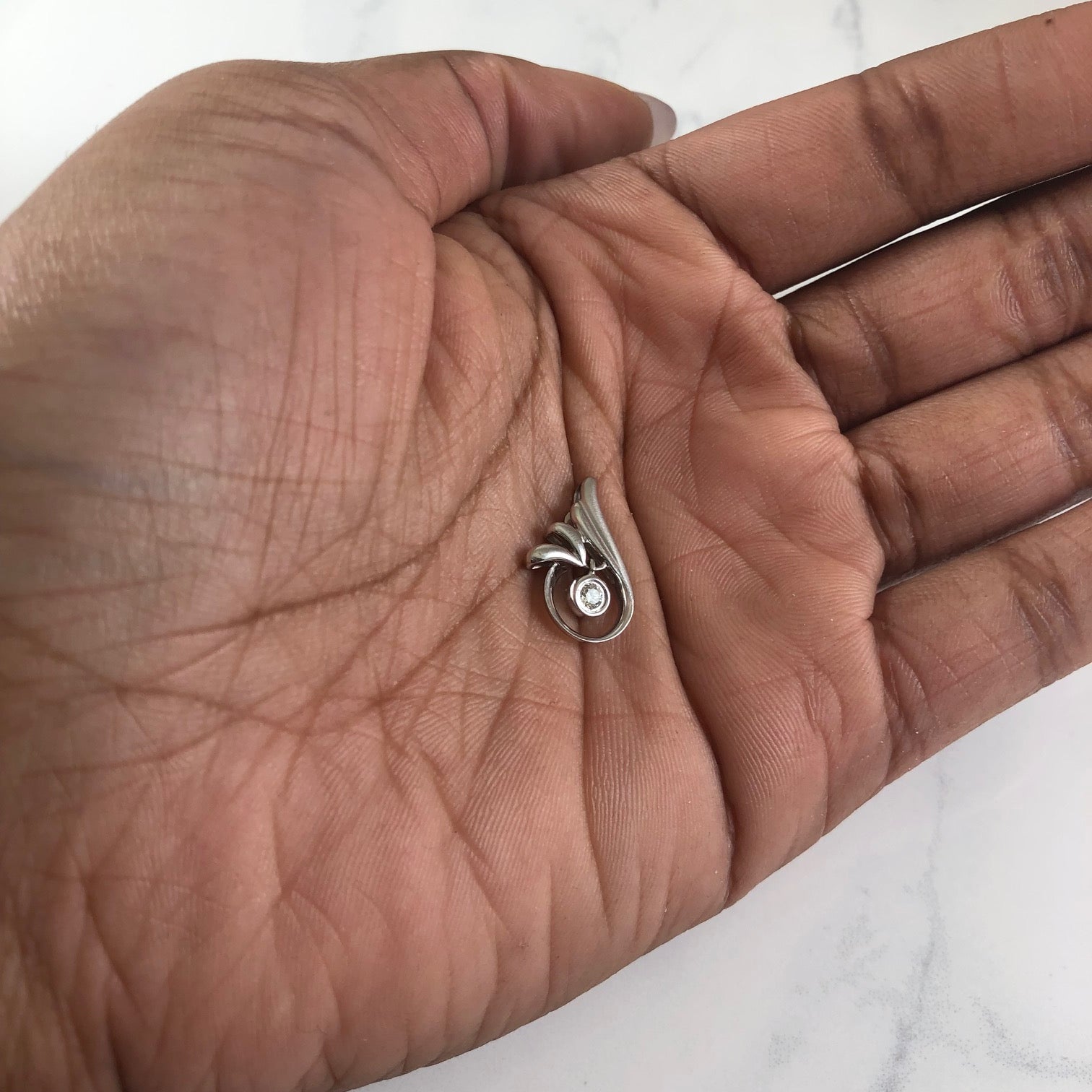 Solitaire Diamond Drop Pendant | 0.10ct |