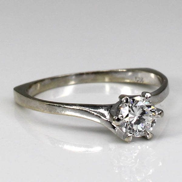 Solitaire Diamond 14k Engagement Ring | 0.51ct VS1 F | SZ 9 |