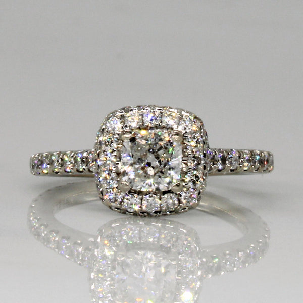 'Michael Hill' Diamond Halo Engagement Ring | 1.15ctw | SZ 3.75 |