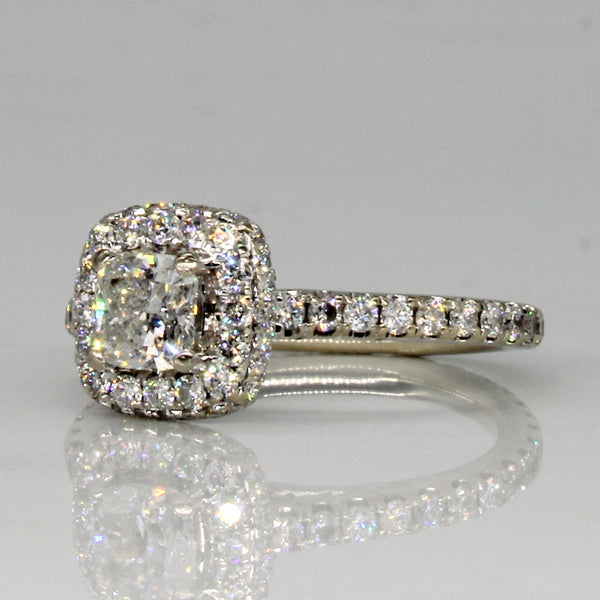 'Michael Hill' Diamond Halo Engagement Ring | 1.15ctw | SZ 3.75 |