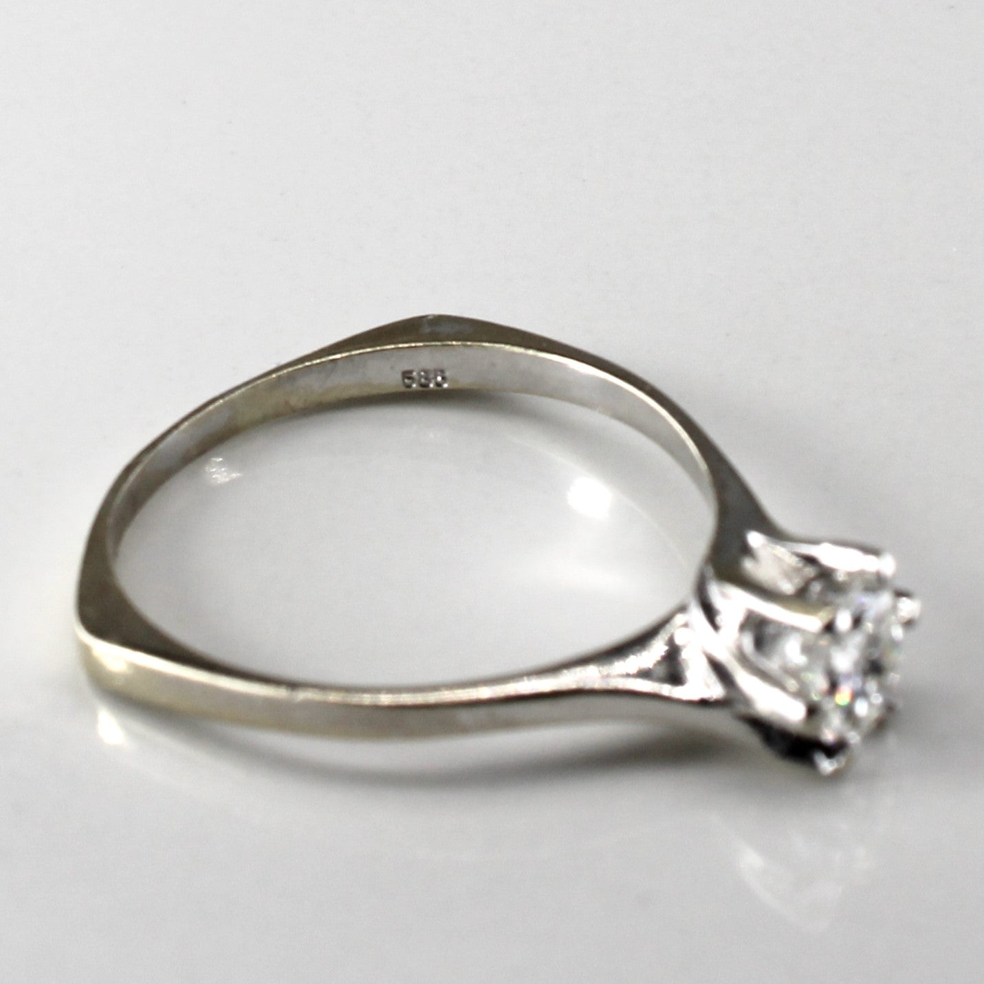 Solitaire Diamond 14k Engagement Ring | 0.51ct | SZ 9 |