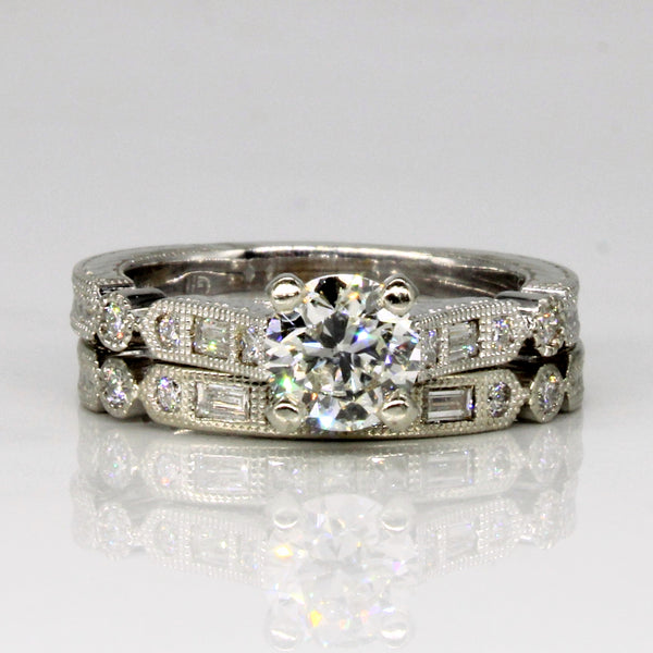 Diamond Engagement and Wedding Ring Set | 1.27ctw | SZ 6.25 |