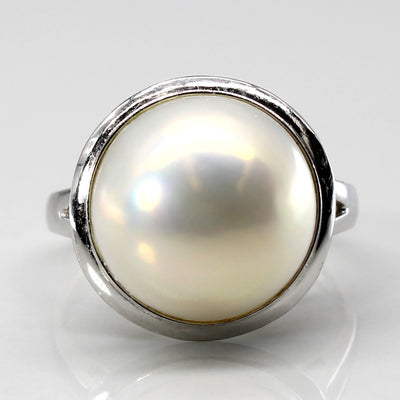 Bezel Set Pearl Ring | SZ 5.5 |