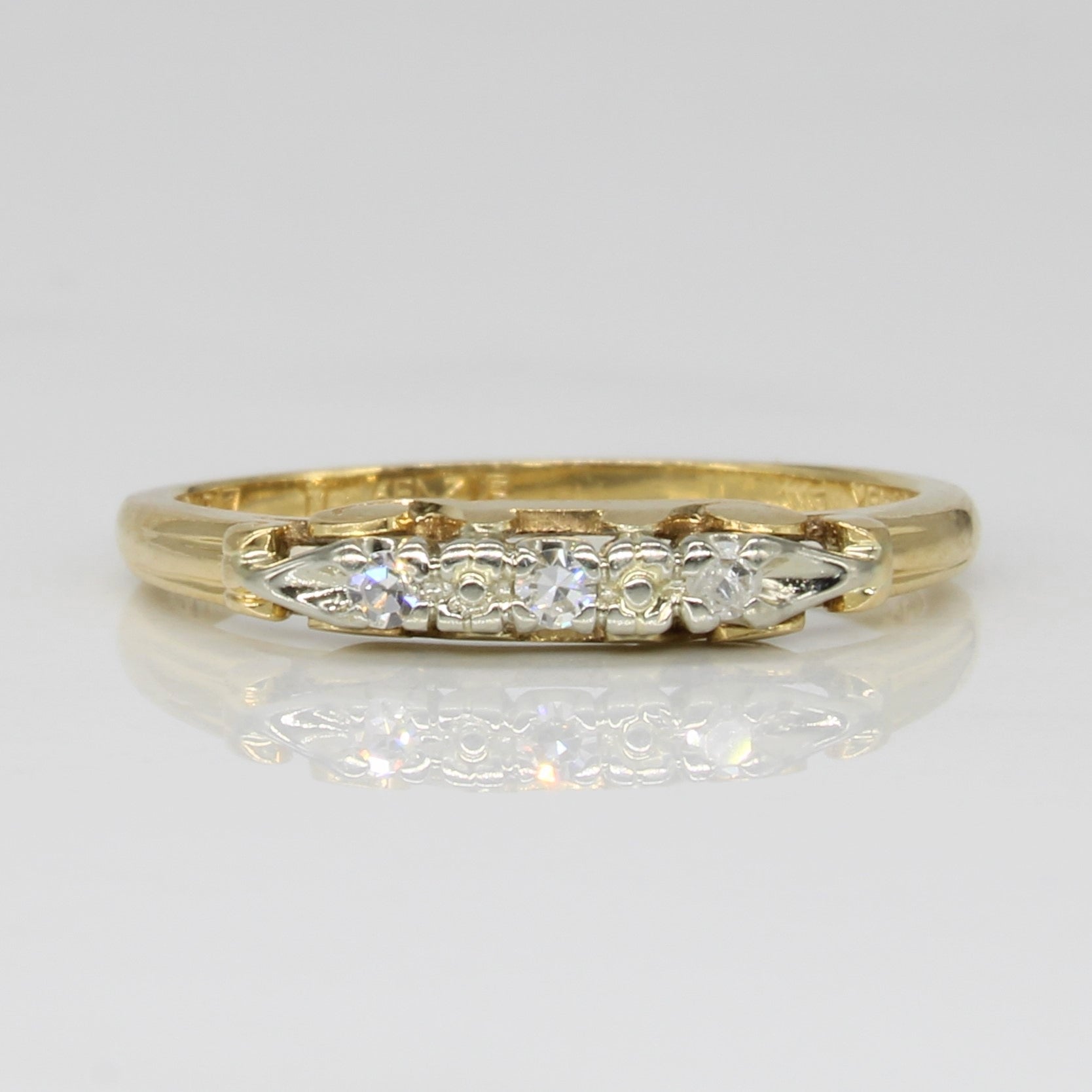 Three Stone Diamond Ring | 0.06ctw | SZ 5.5 |