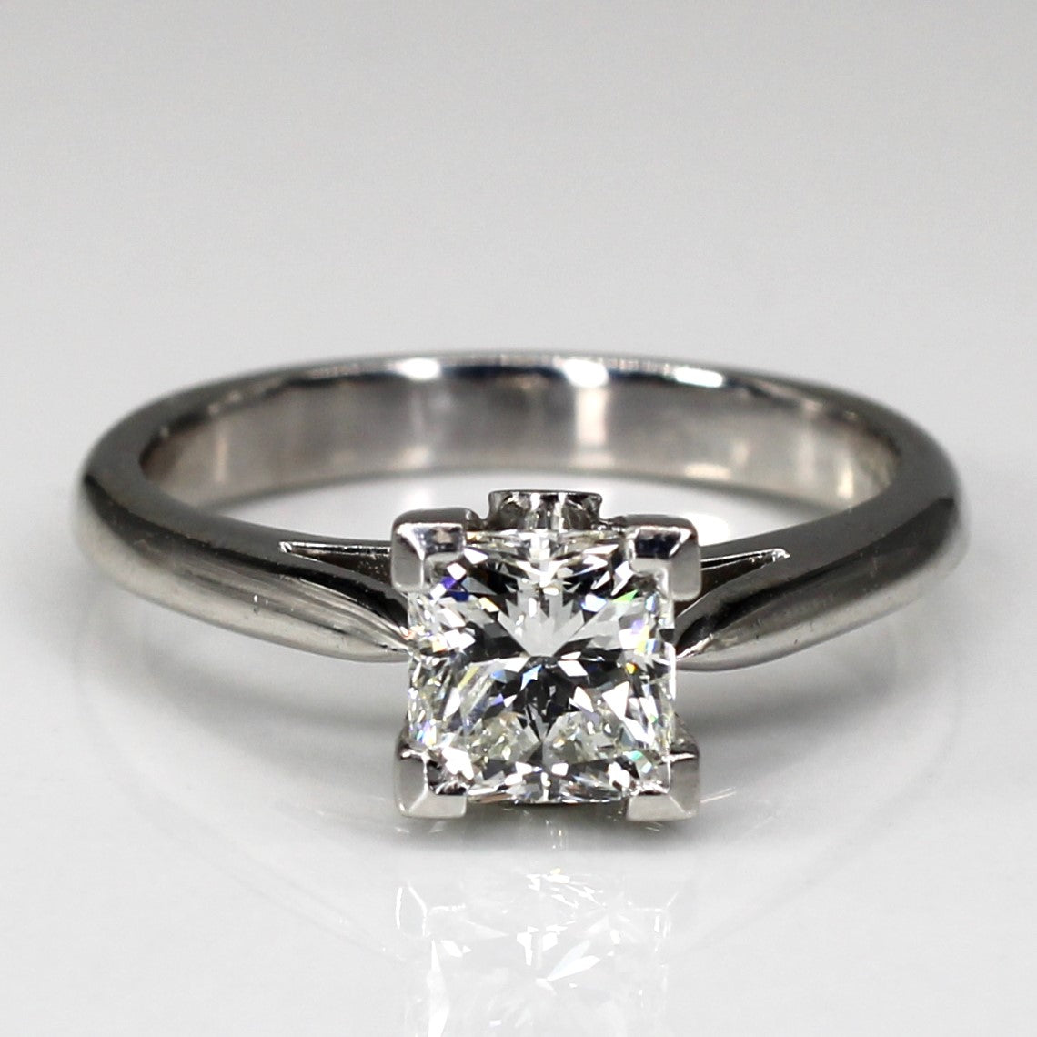 Solitaire Square Cut Diamond Engagement 14k Ring | 1.01ct VS1 I | SZ 6 ...