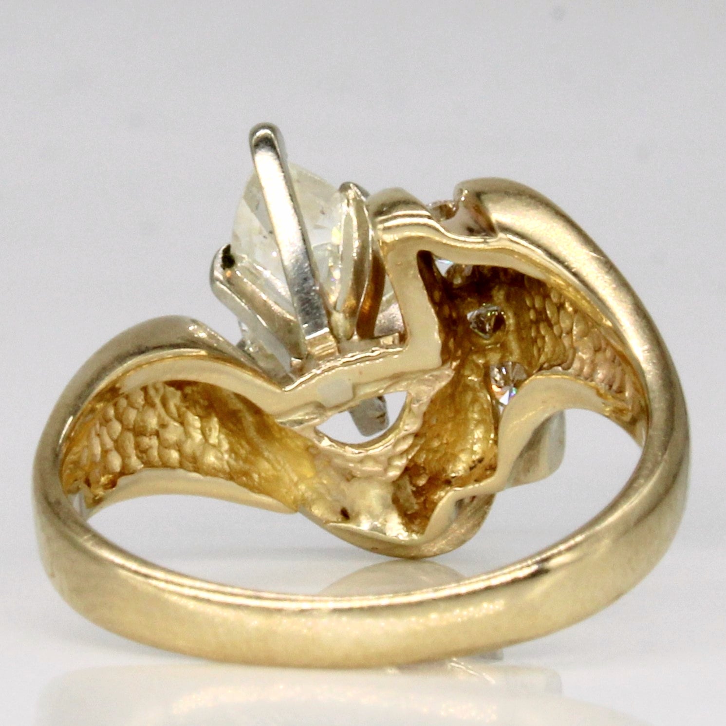 Bague de fiançailles en diamant taille poire | 1,34 ct | Taille 8 | 