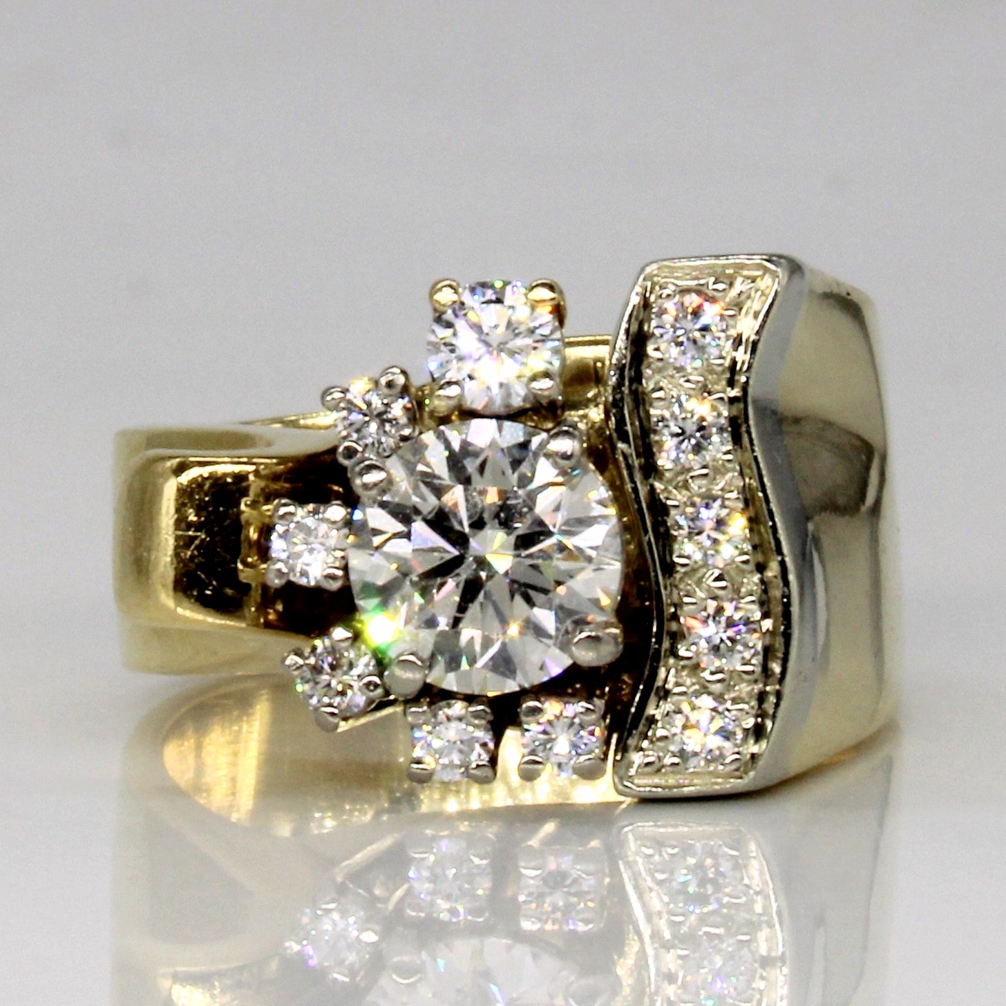 Bague sertie de diamants | 1,33 ct | Taille 6,25 | 