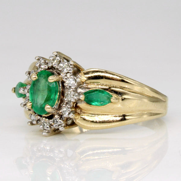 Emerald & Diamond Ring | 0.45ctw, 0.06ctw | SZ 5.25 |
