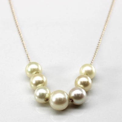 Pearl Gold Necklace | 16