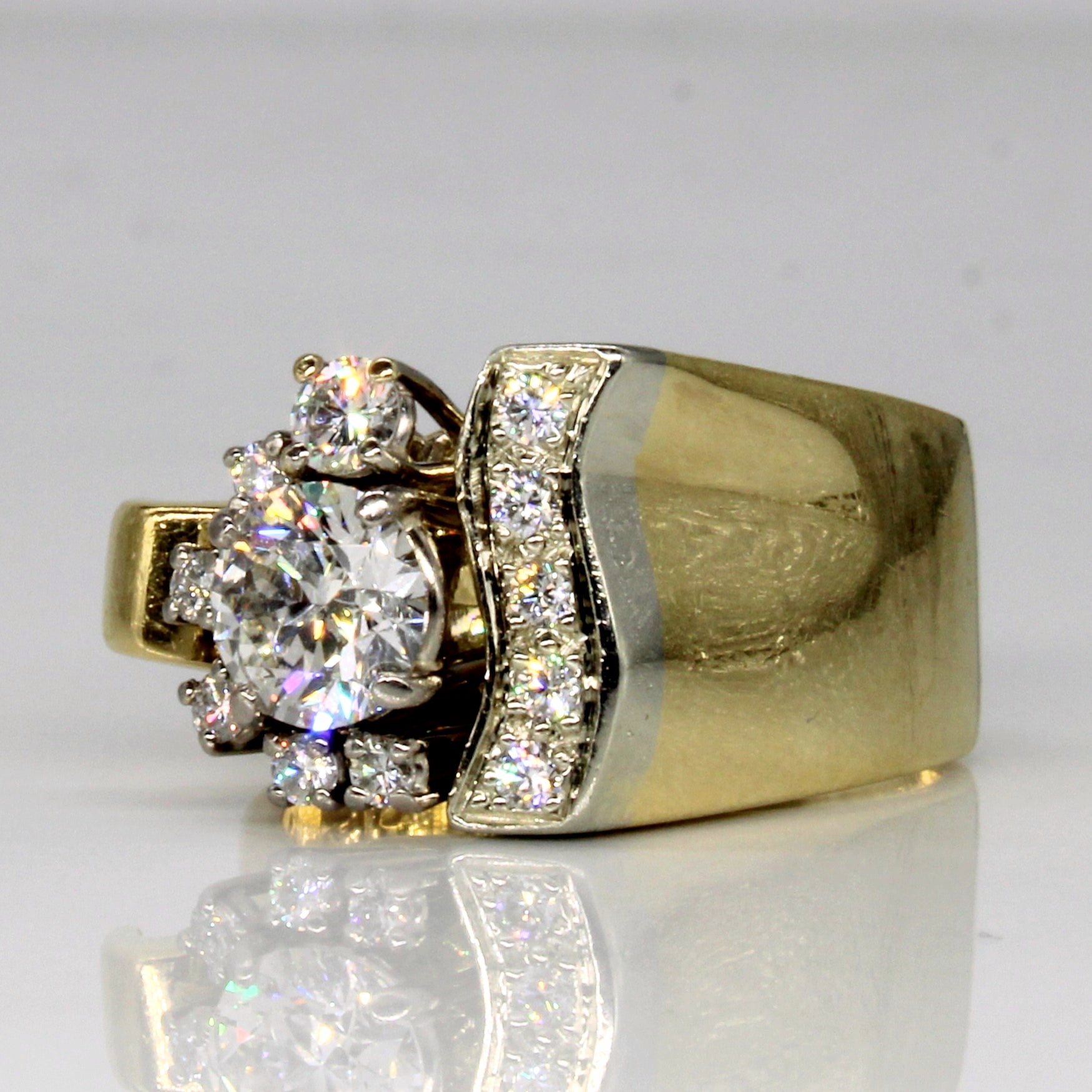 Bague sertie de diamants | 1,33 ct | Taille 6,25 | 