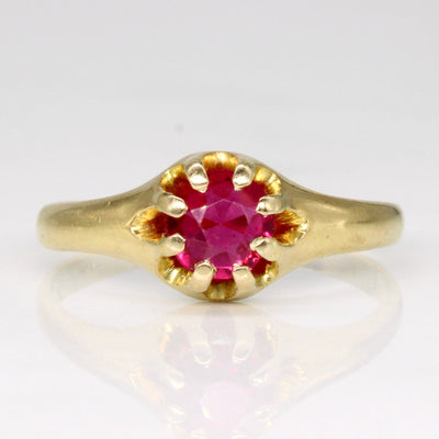 Synthetic Ruby Ring | 0.60ct | SZ 8.25 |