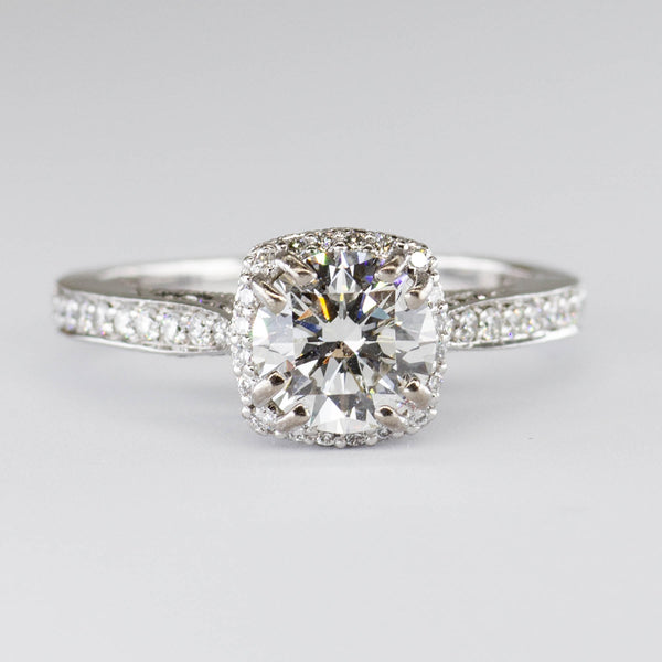 'Tacori' Dantela Cushion Bloom Engagement Ring GIA Certified | 1.23ctw | SI1 H XXX | SZ 5 |