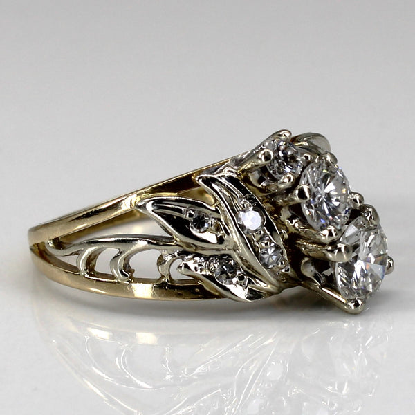 Filigree Diamond Engagement 14k Ring | 1.12ctw | SZ 7 |