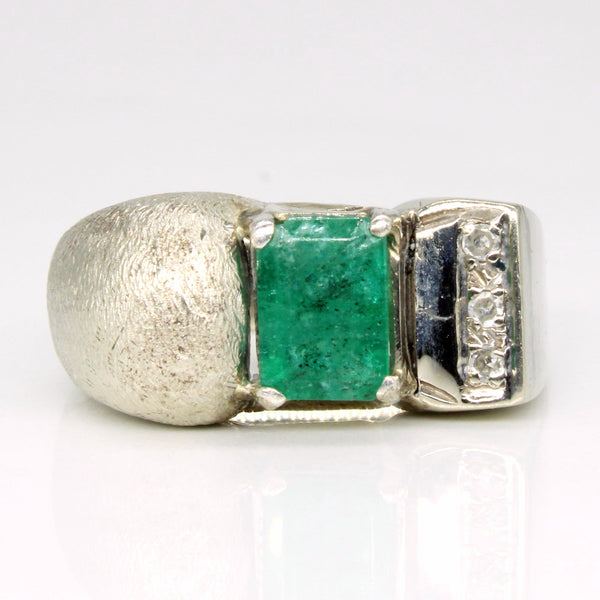 Emerald & Diamond Ring | 0.82ct, 0.03ctw | SZ 7 |