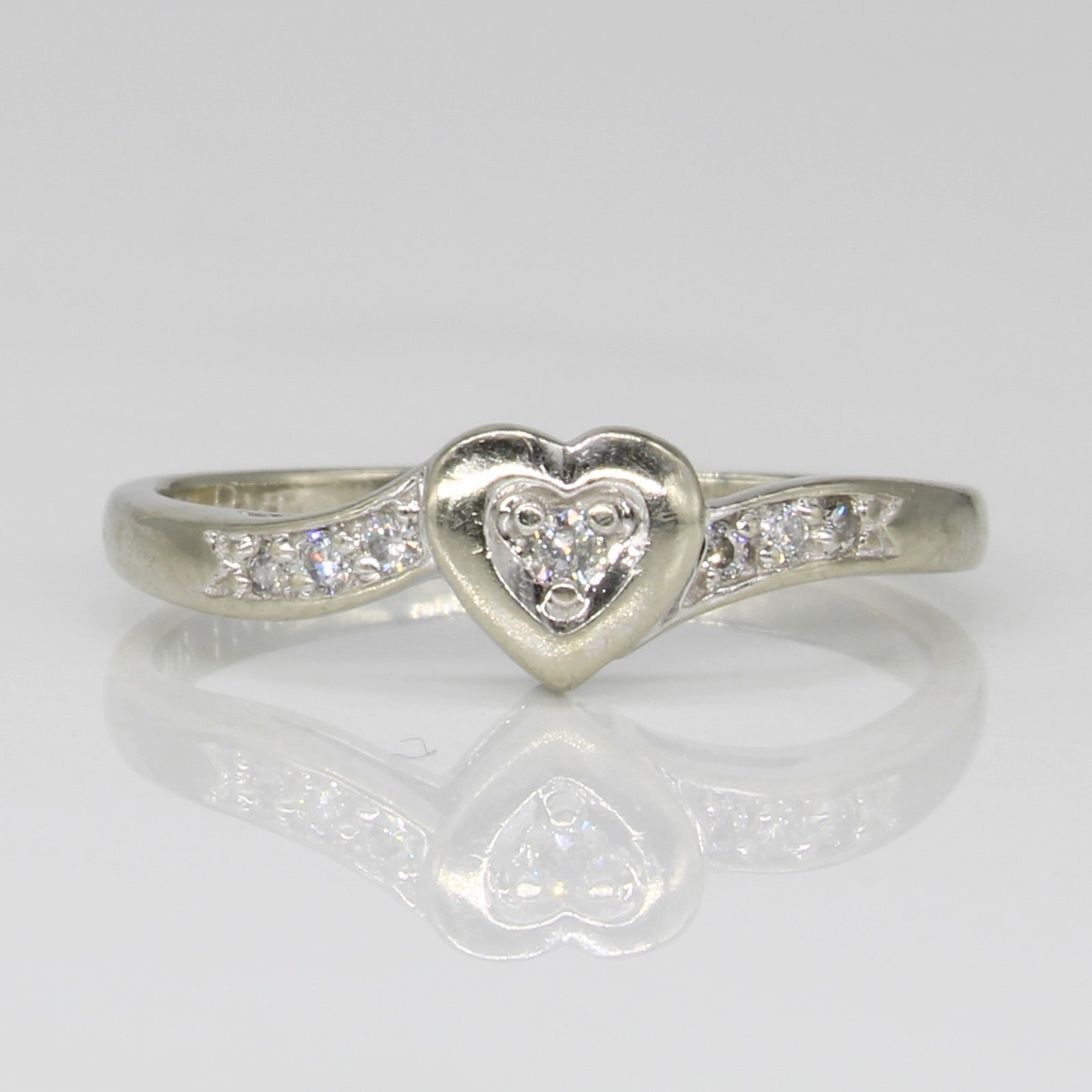 Diamond Heart Ring | 0.05ctw | SZ 5.25 |
