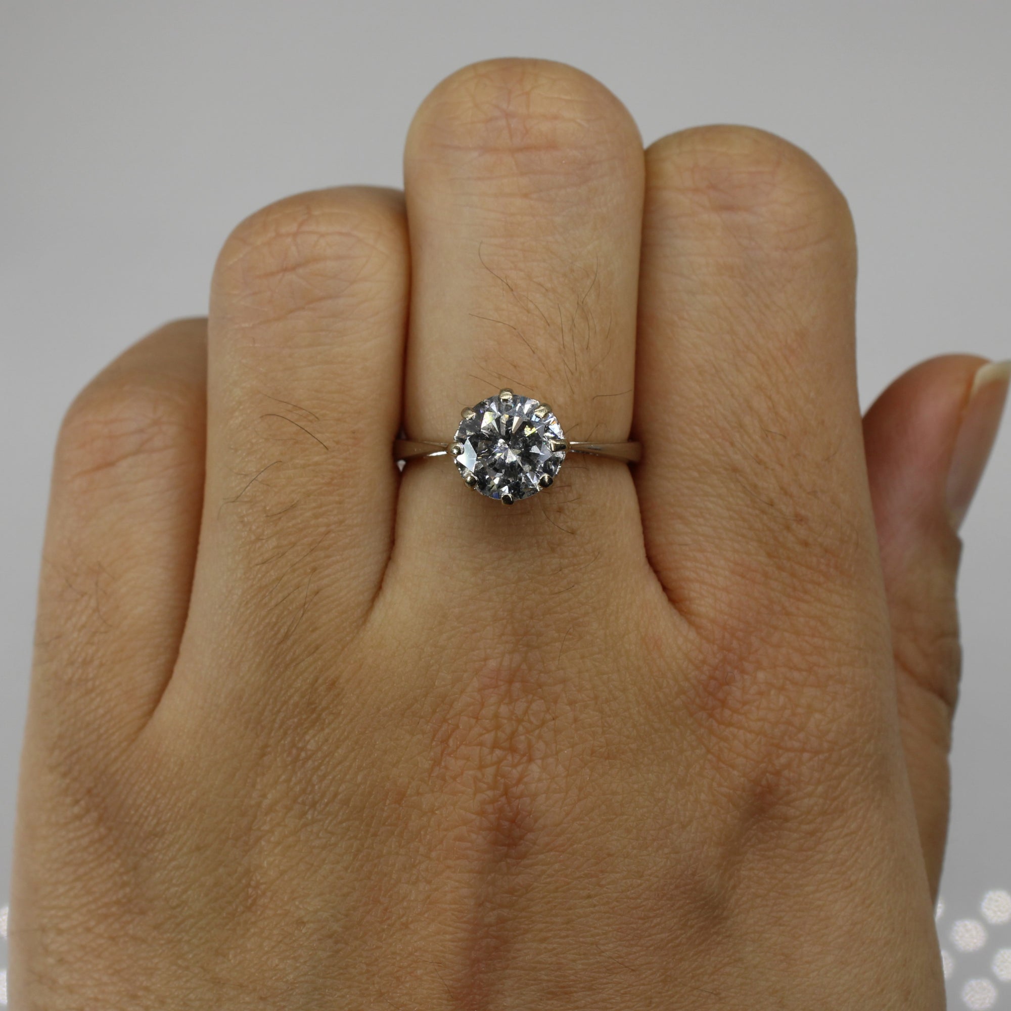 Solitaire Diamond Engagement Ring | 1.66ct I2 E/F | SZ 6.5 |
