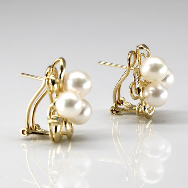 Pearls & Diamond Earrings | 0.02ctw |