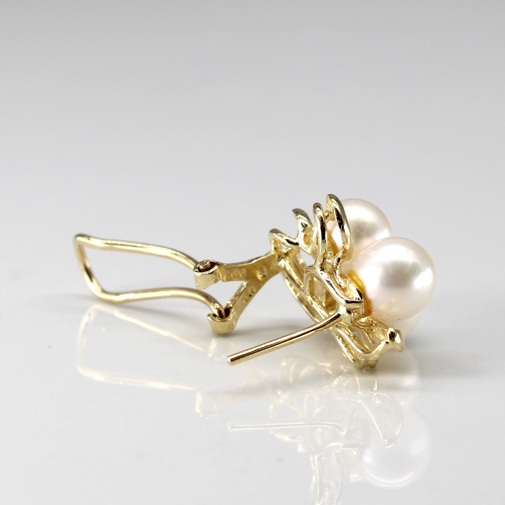 Pearls & Diamond Earrings | 0.02ctw |