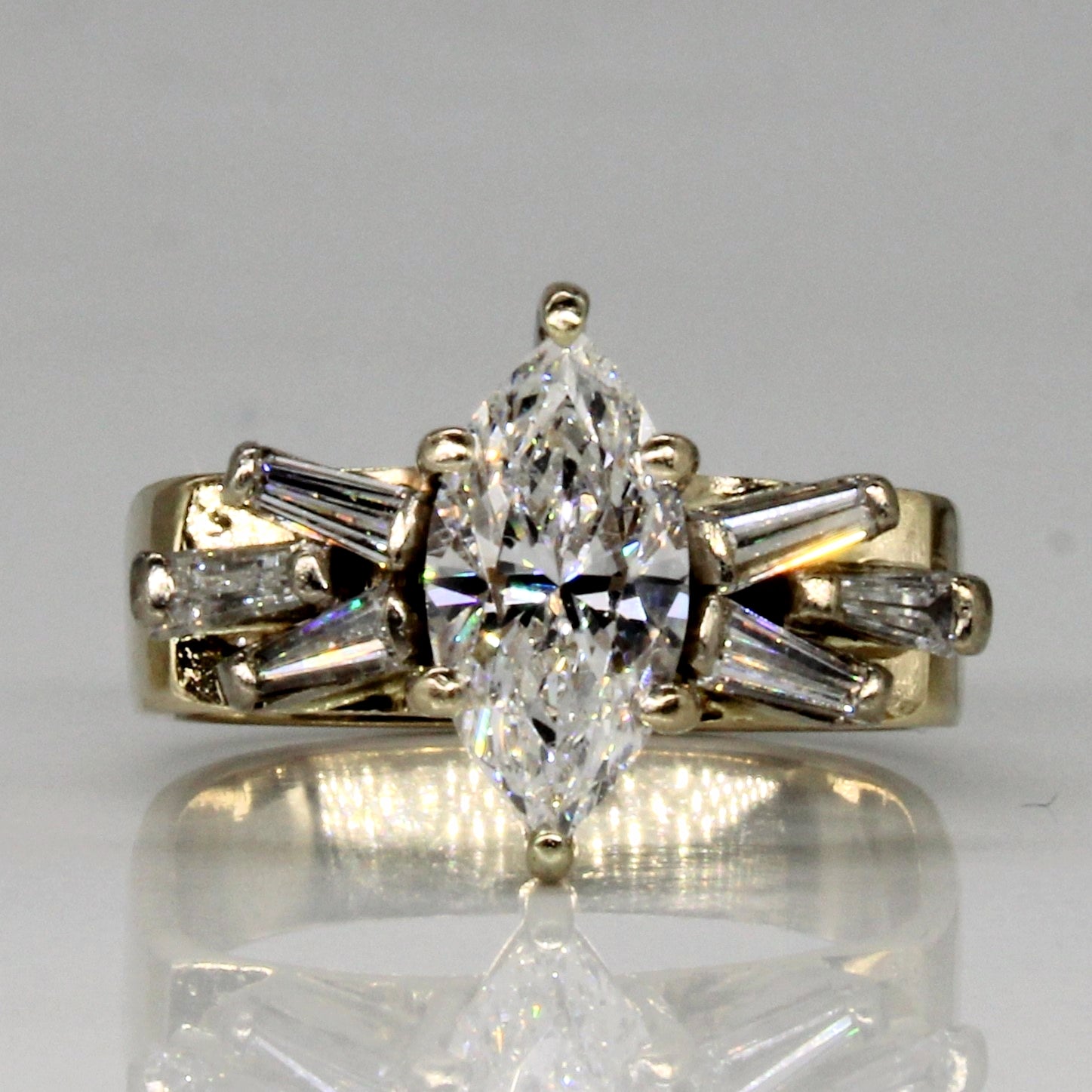 Marquise Cut Diamond Engagement Ring | 1.49ctw | SZ 5 |