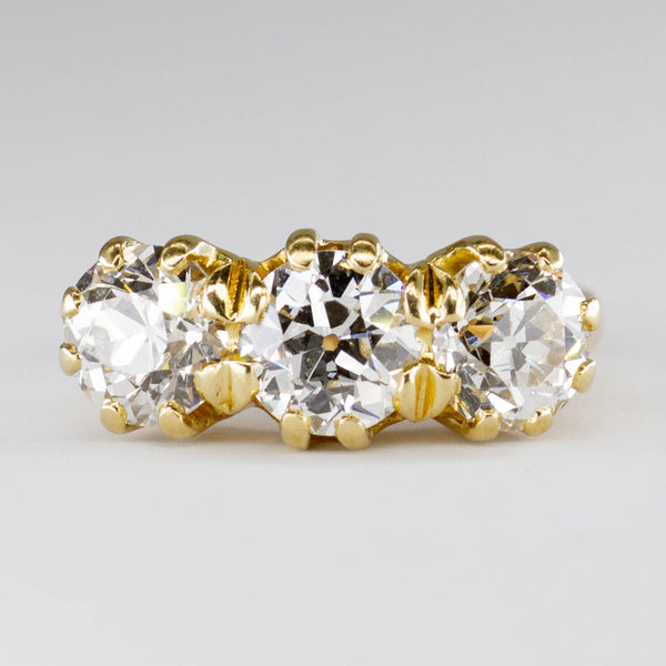 Victorian Old European Cut Stone Diamond Engagement Ring | 3.29 ctw | VS2/SI1, H/I | SZ 6.5 |
