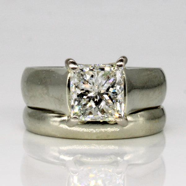 Princess Cut Diamond Wedding Ring Set | 1.60ct | SZ 3.75 |