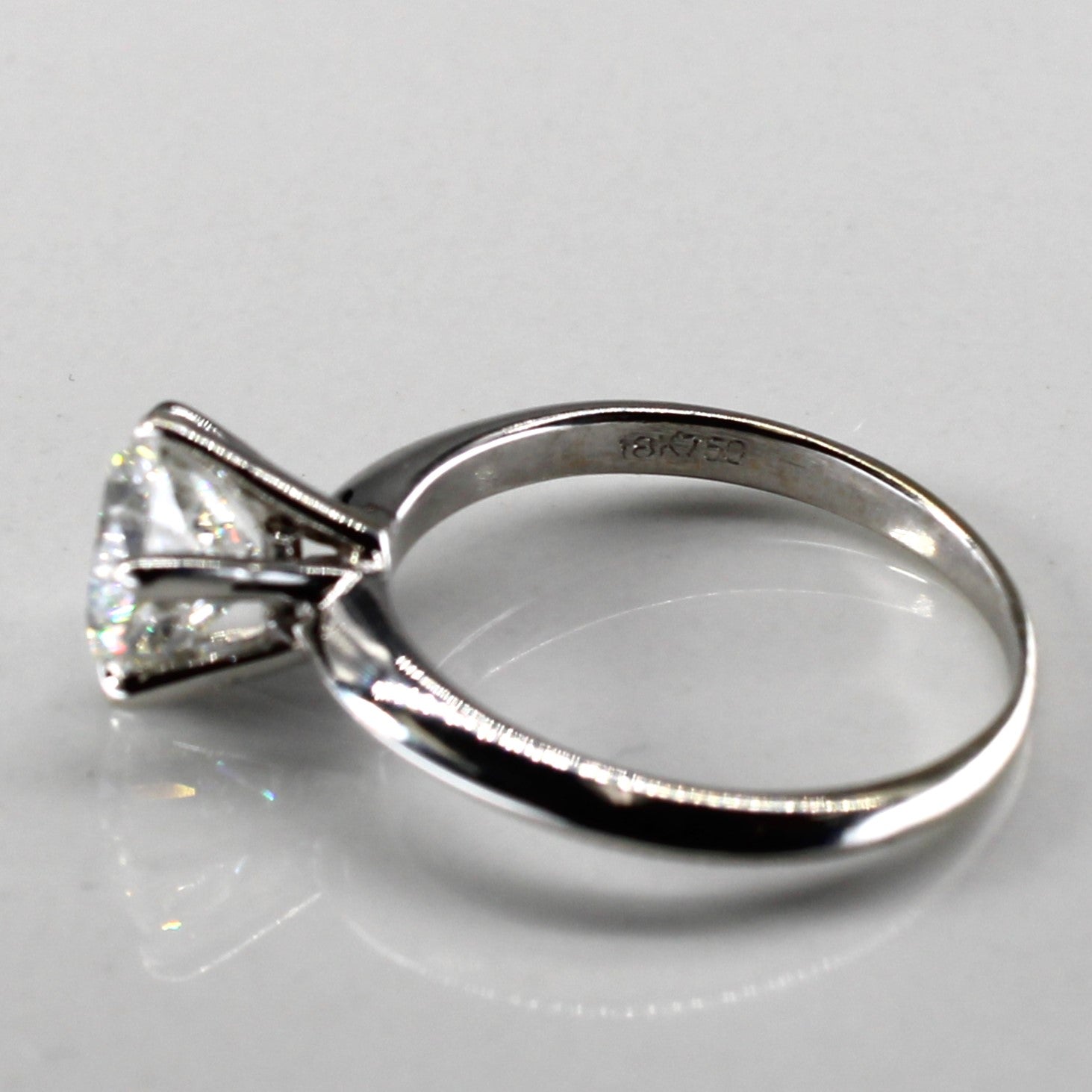 Solitaire Diamond Engagement 18k Ring | 1.22ct | SZ 4 |