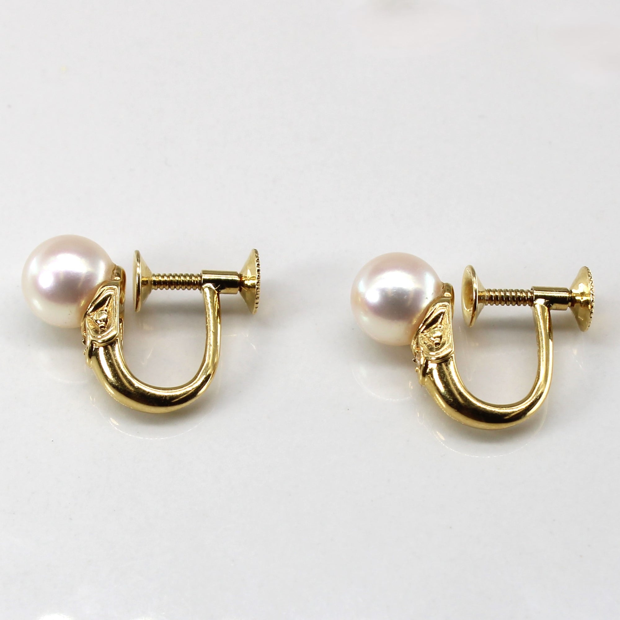 Pearl & Diamond Vintage Earrings | 0.02ctw |