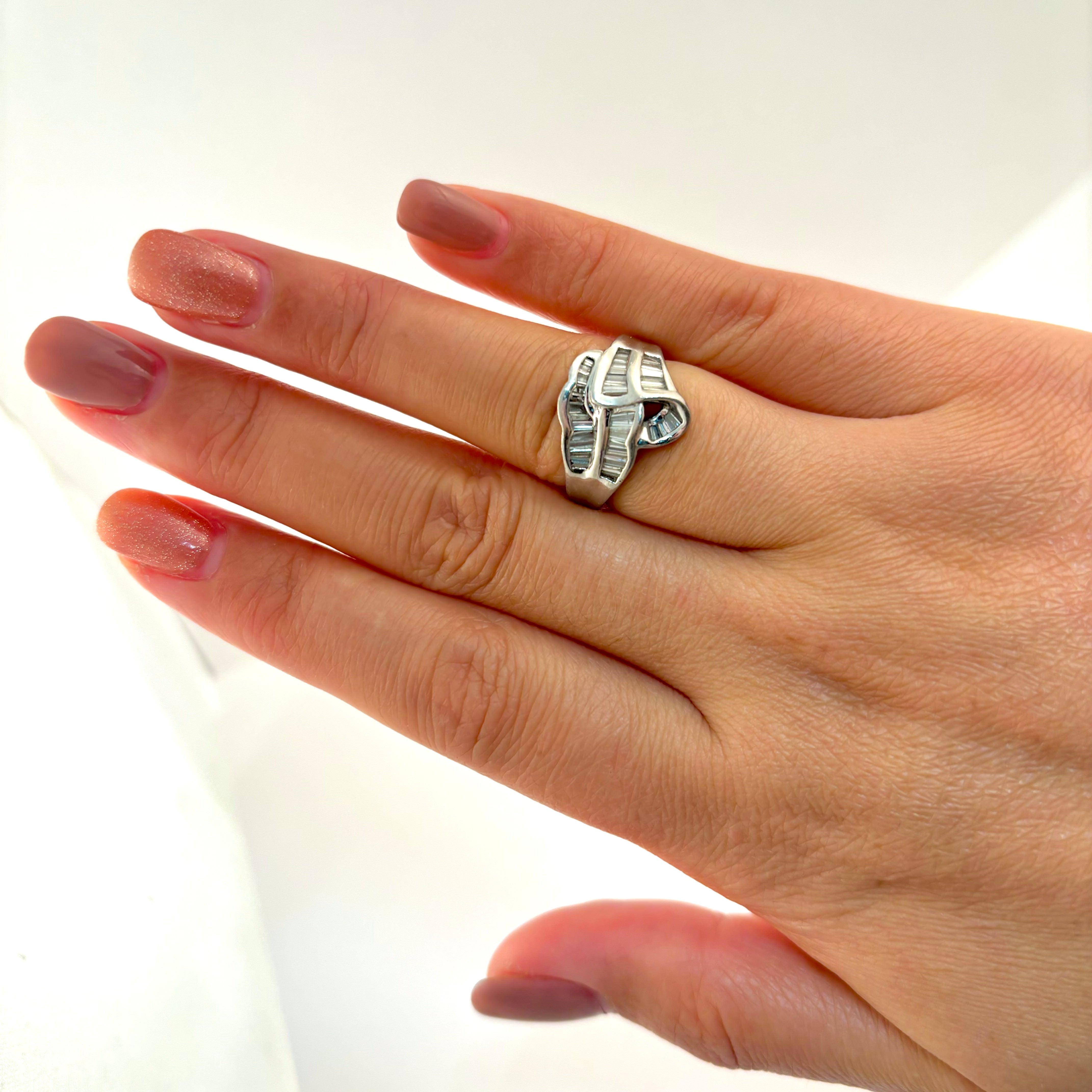 Platinum Diamond Ring | 0.84ctw | Size 5.5