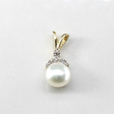 Pearl & Diamond Pendant | 0.02ctw |