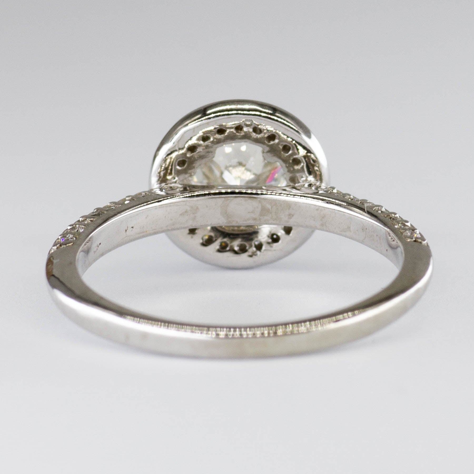 GIA Certified Halo Diamond Engagement Ring | 1.00ctw | SI2 I XXX | SZ 6.5 |