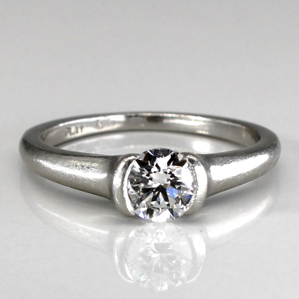 Semi Bezel Solitaire Diamond Engagement Ring | 0.70ct | SZ 7.25 |