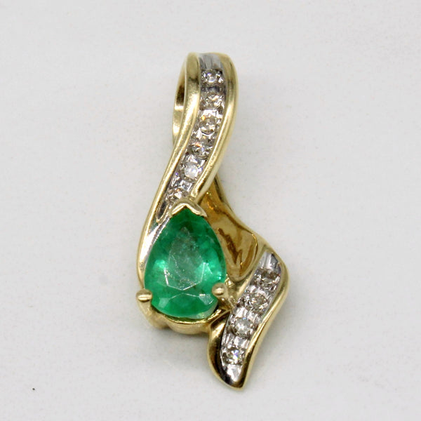 Emerald & Diamond Pendant | 0.50ct, 0.05ctw |