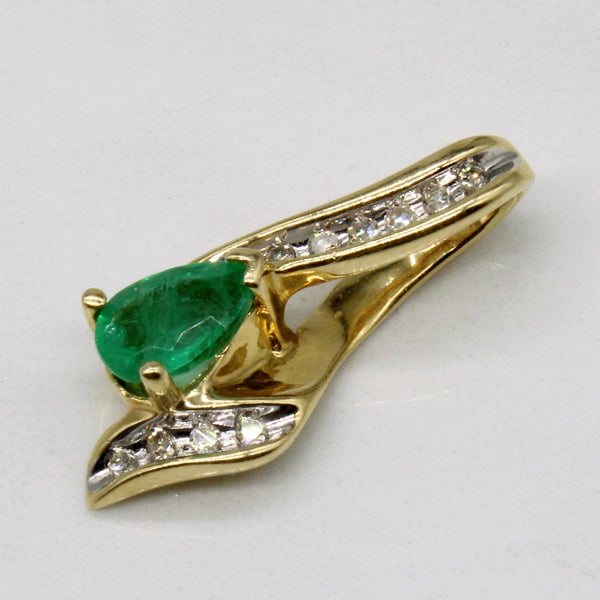 Emerald & Diamond Pendant | 0.50ct, 0.05ctw |