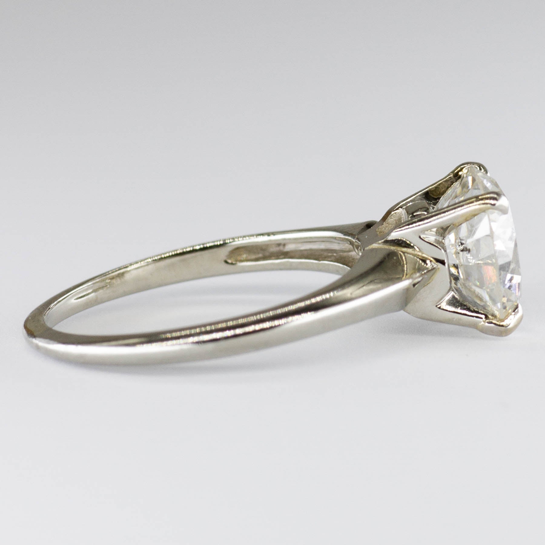 18k Solitaire Diamond Engagement Ring | 2.10ct I1/2 G/H VG | SZ 5.5 |
