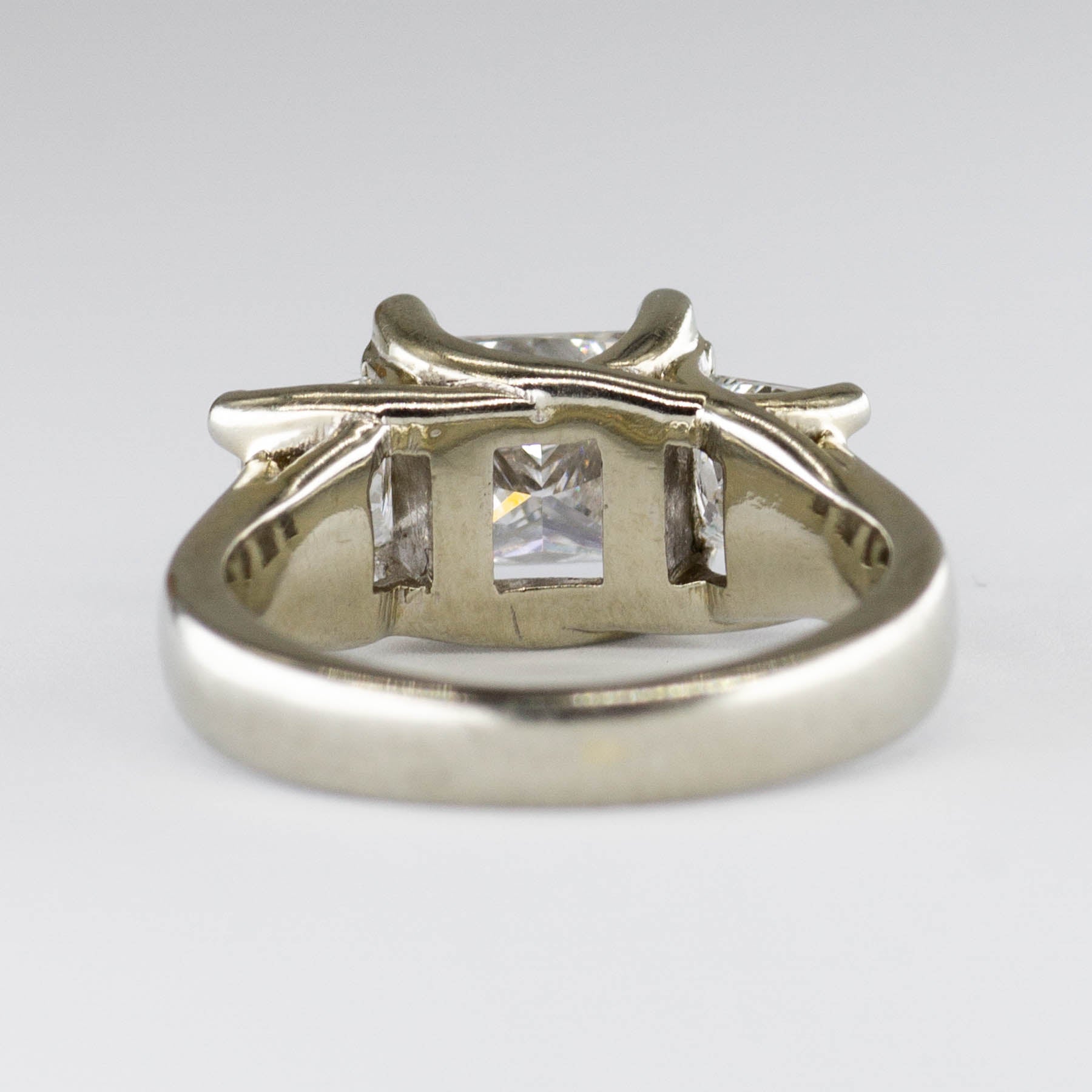 Three Stone Princess Diamond Engagement Ring | 1.81ctw | VS SZ 3.75 |