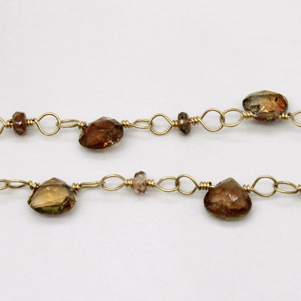 Vintage Smokey Quartz Bead Necklace | 20.00ct | 16