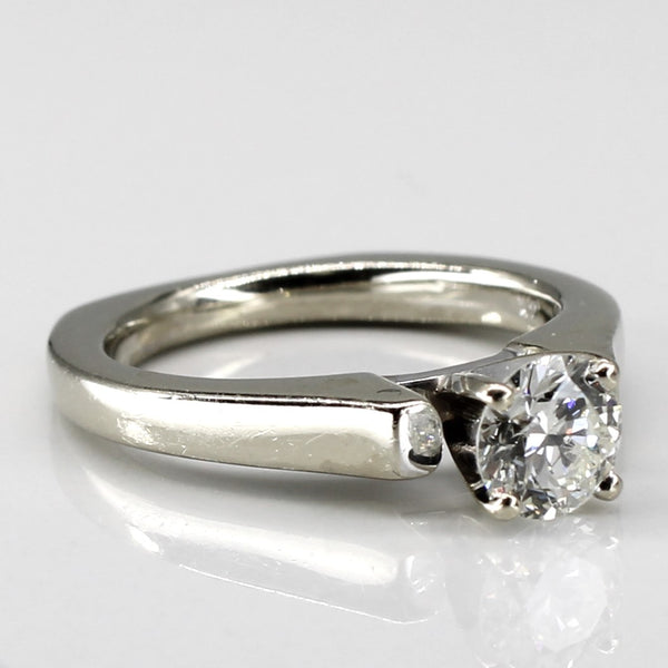 Tapered Solitaire Diamond Engagement Ring | 0.71 ct VS2 I | SZ 5 |